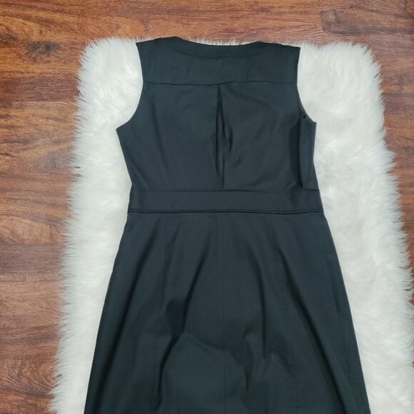 J.Crew Classic Black Lined V-Neck Sleeveless Sheath Dress Women's Size 8 - Picture 4 of 10